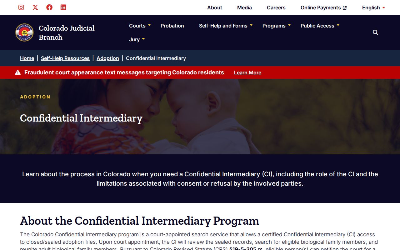 Golden resident lookup: Colorado Confidential Intermediary process